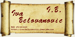 Iva Belovanović vizit kartica